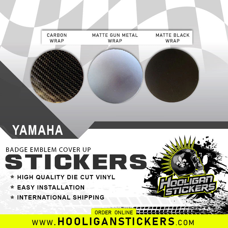 Yamaha emblems blackout SAMURAI WARRIOR sticker package - M9122