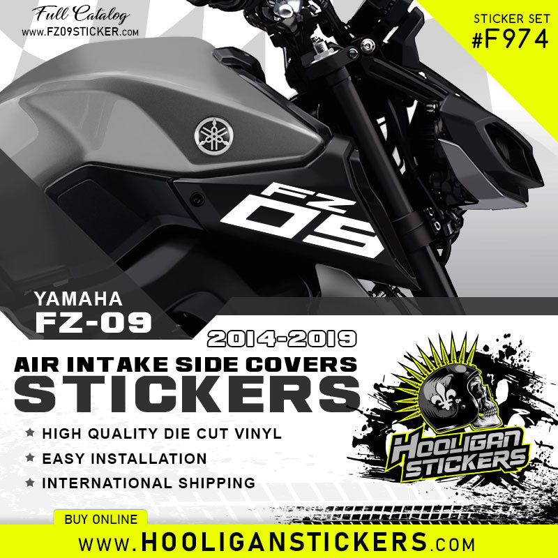 Yamaha FZ-09 BIG side cover air intake sticker [F974]