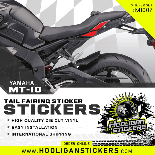red Yamaha MT-10 tail fairing decals custom vinyl stickers [M1007]