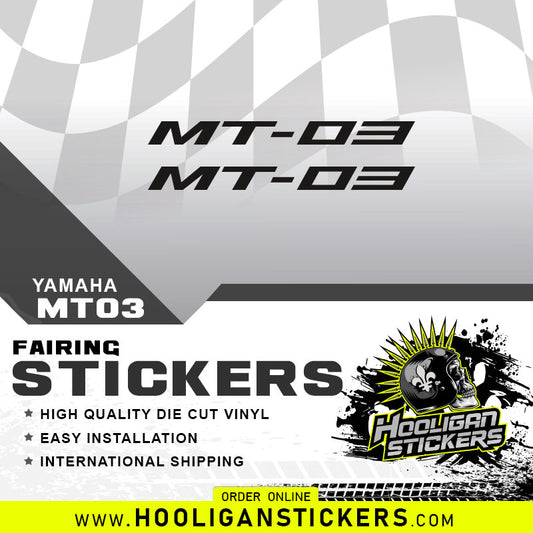Yamaha MT-03 Fairing fender sticker M302