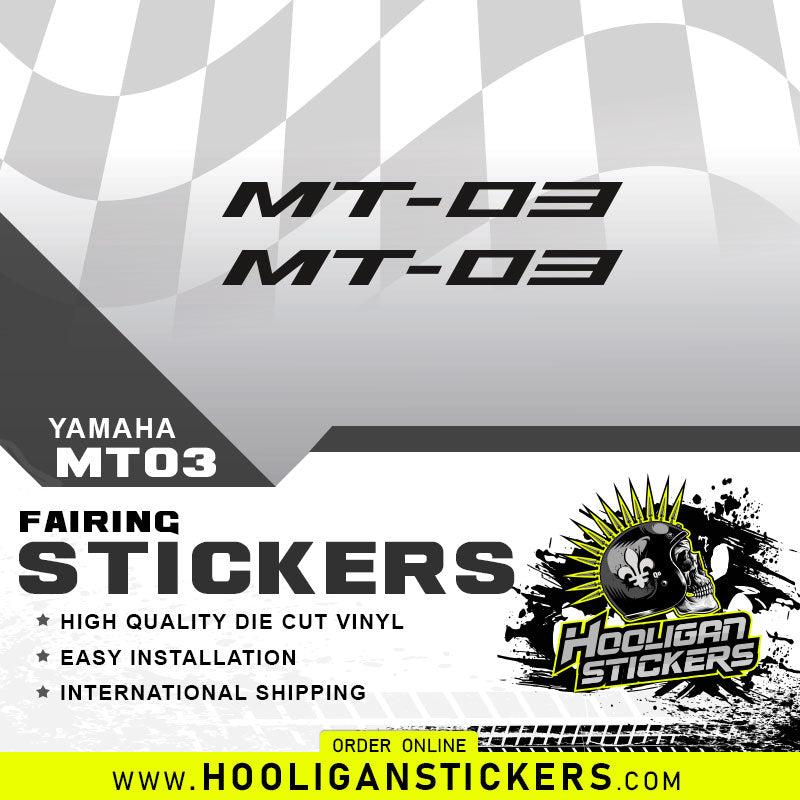 Yamaha MT-03 Fairing fender sticker M302