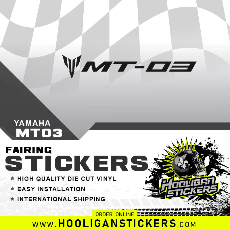 Yamaha MT-03 Fairing fender sticker M303