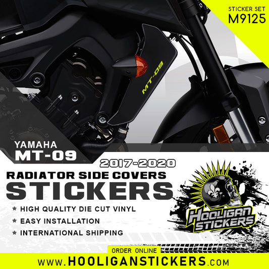 Yamaha MT-09 radiator side cover stickers [M9125]