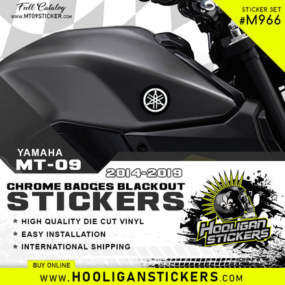 WHITE overlay and matte black background wrap blackout emblem cover-up sticker kit (M966)