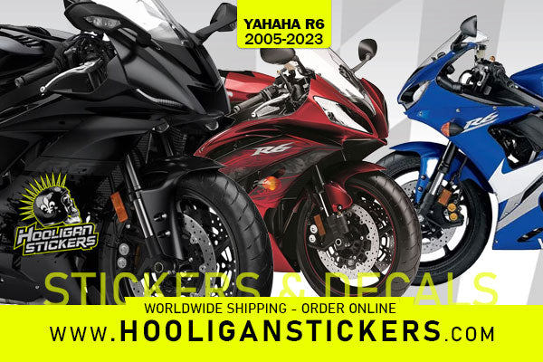 Yamaha R6 wheel rim decals cover image