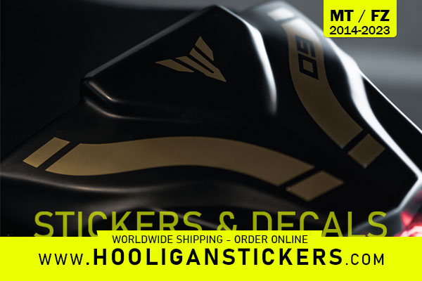 Yamaha FZ09 and MT09 seat cowl stickers cover photo