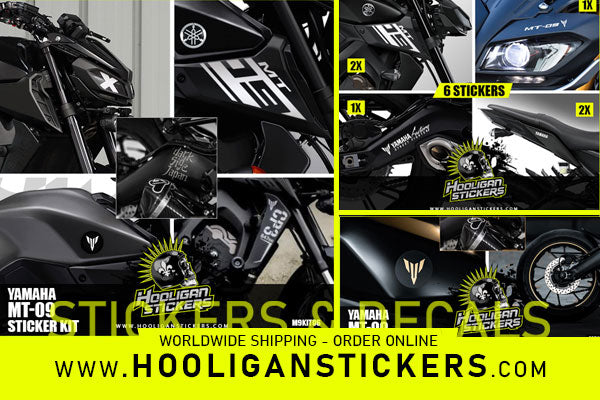 Yamaha MT series graphics kit decals packages stickers β Hooligan Stickers