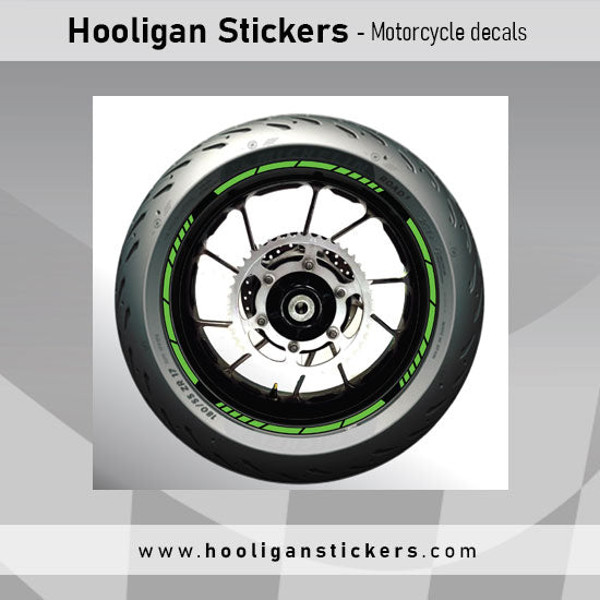 Unbranded wheel rim decals for motorcycle with 17 inch rims