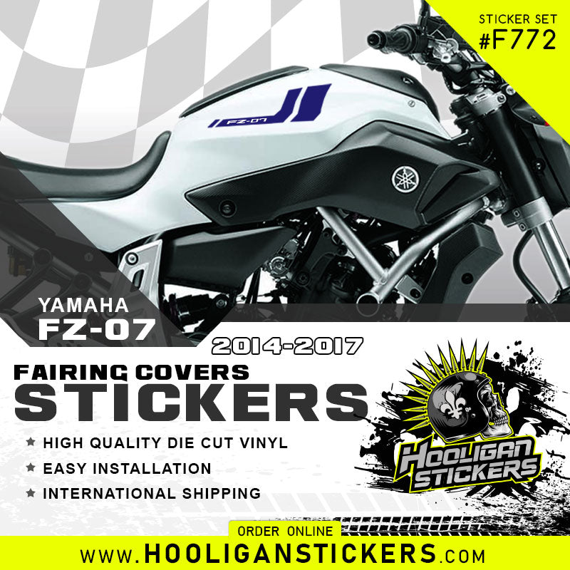 Yamaha FZ-07 fuel tank twin stripes sticker [F772]