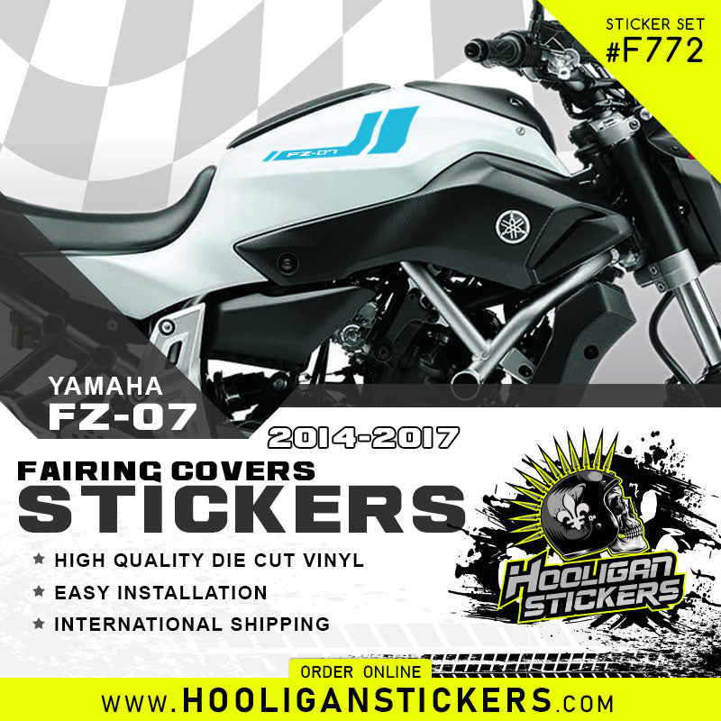 Yamaha FZ-07 fuel tank twin stripes sticker [F772] – Hooligan Stickers