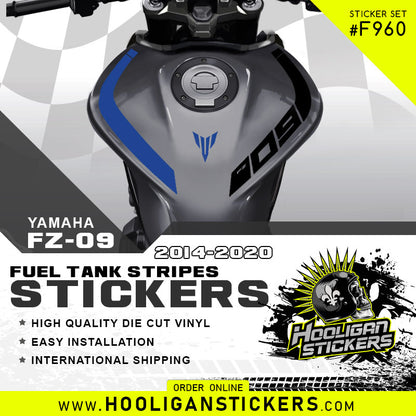 Yamaha FZ-09 curve fuel tank stickers [F960]