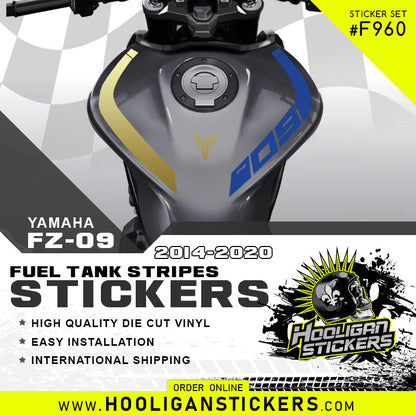 Yamaha FZ-09 curve fuel tank stickers [F960]