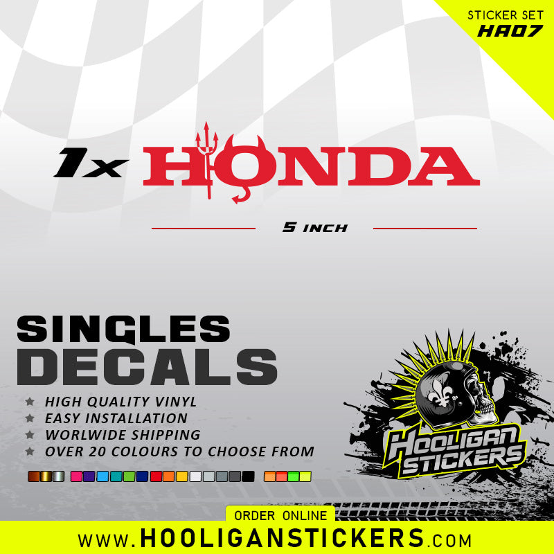 HONDA DEVIL decal custom vinyl sticker [HA07]