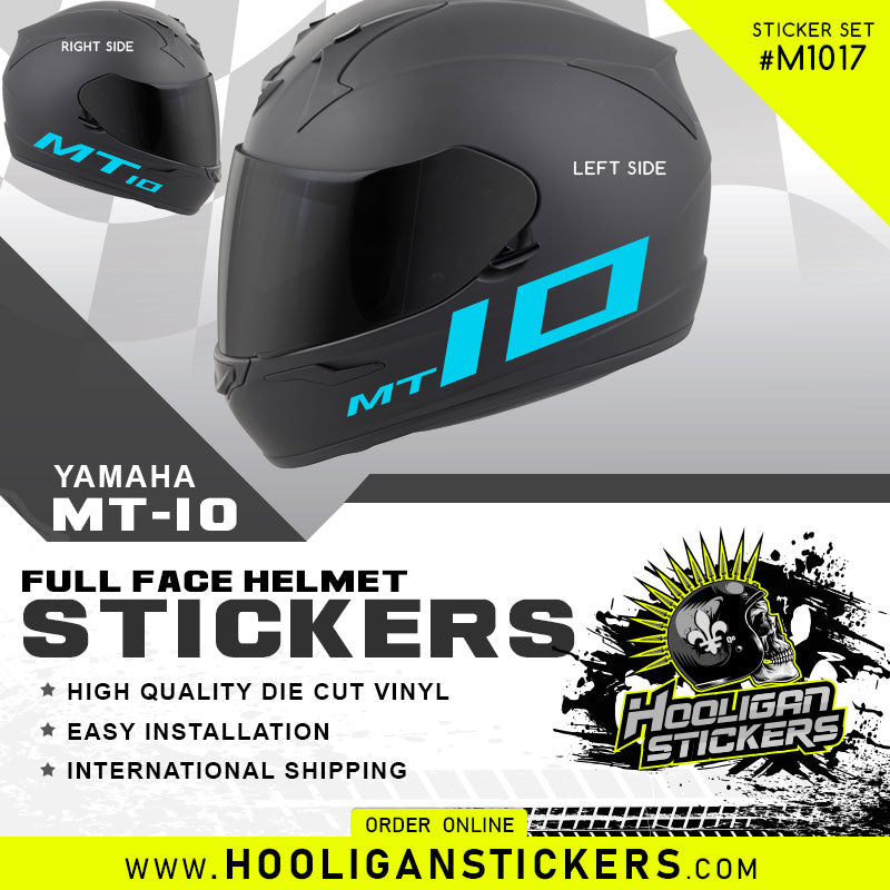 ice blue MT-10 helmet decals quality full face stickers [M1017]