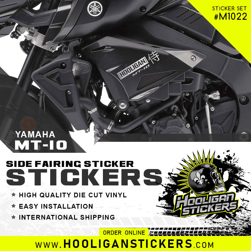silver Hooligan Warrior MT-10 Side Fairing MT Sticker set [M1022]