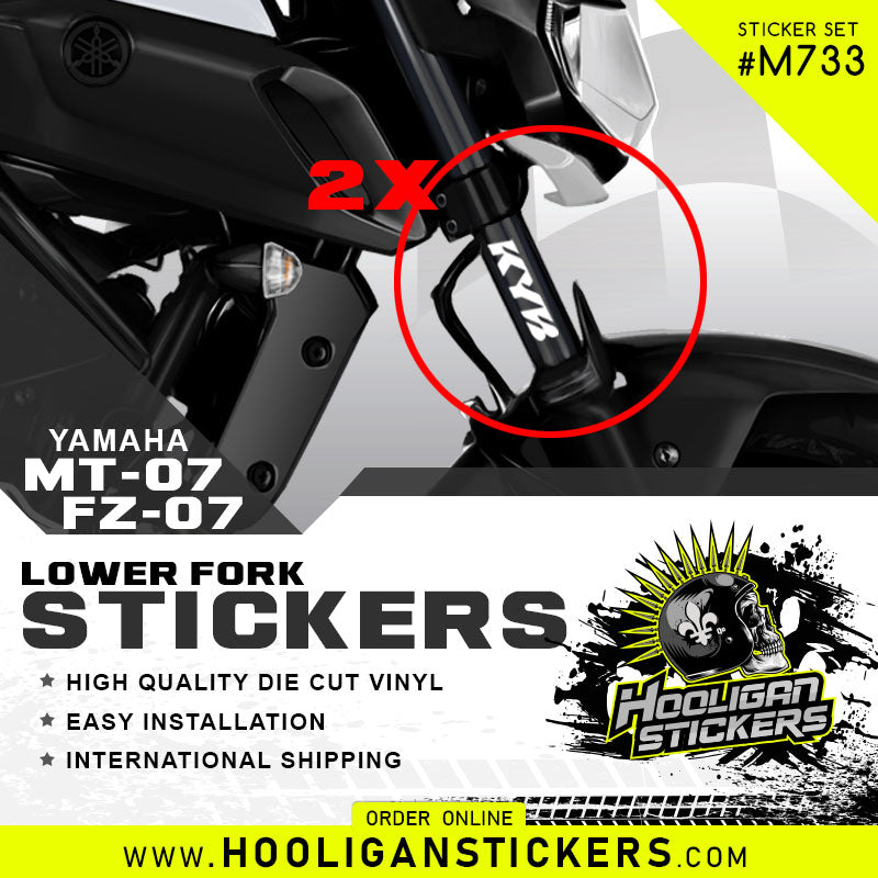 MT-07 KYB fork vinyl sticker set [M733]