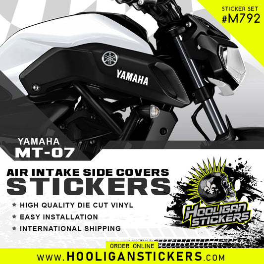 Yamaha MT-07 FZ-07 air scoop intake side cover stickers [M792]