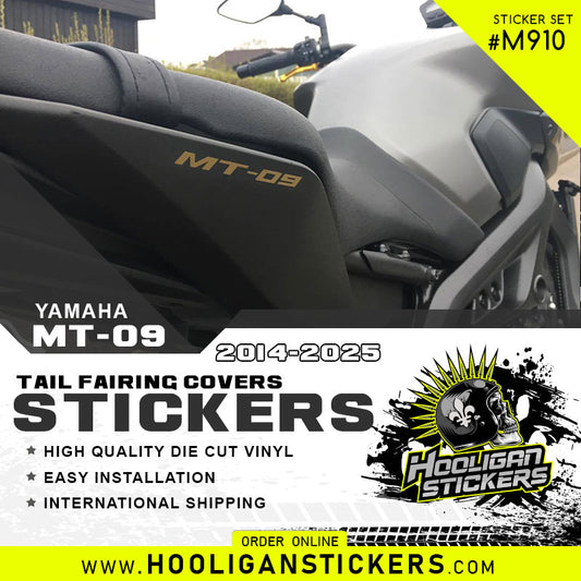 Gold Yamaha MT-09 tail fairing cover sticker set [M910]