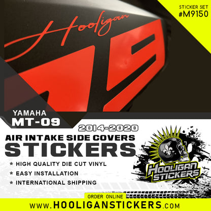 Yamaha MT-09 / FZ-09 HOOLIGAN air intake side cover sticker set [M9150]