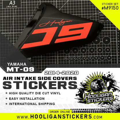 Yamaha MT-09 / FZ-09 HOOLIGAN air intake side cover sticker set [M9150]