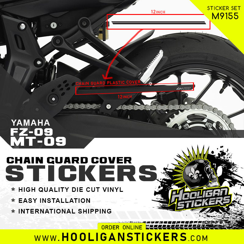 Straight lines decals for MT-09 FZ-09 chain guard [M9155]