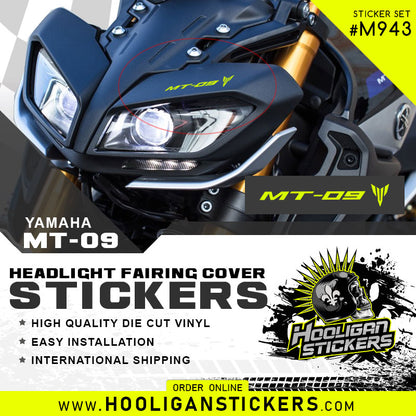 Fluorescent-Hi-Vis-Yellow MT-09 headlight Sticker