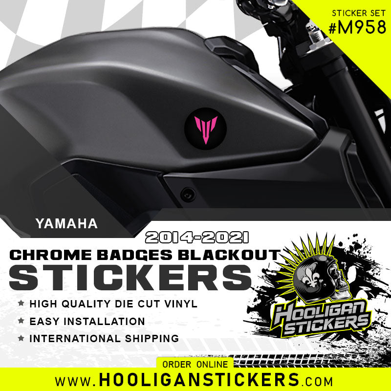 Yamaha emblems blackout MT sticker package - M958