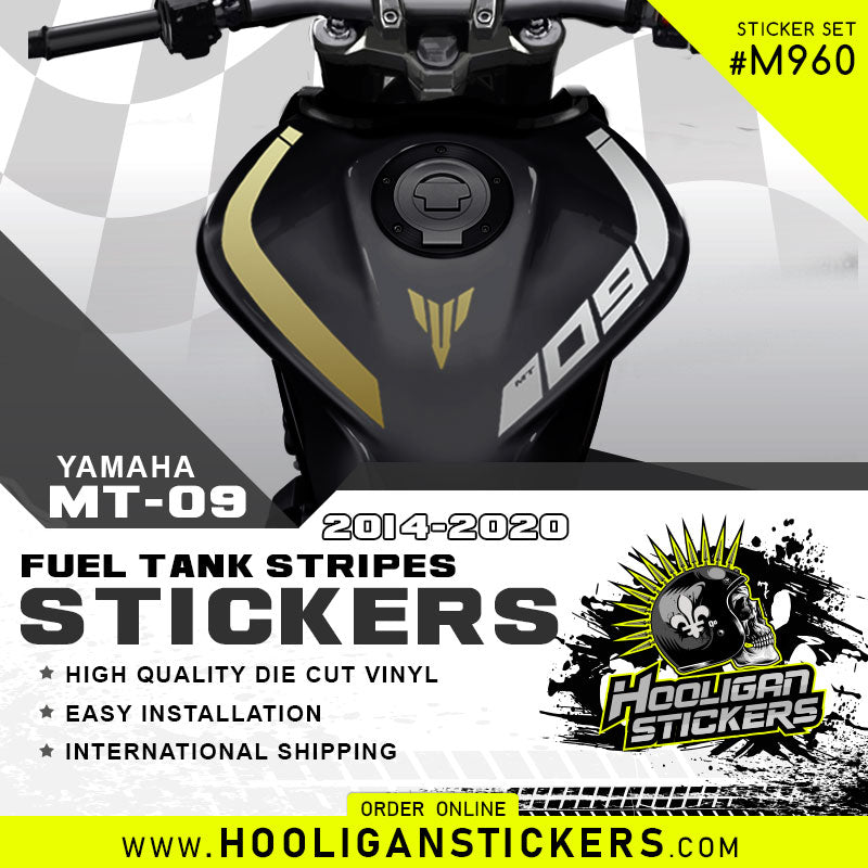 Yamaha MT-09 curve fuel tank stickers [M960]