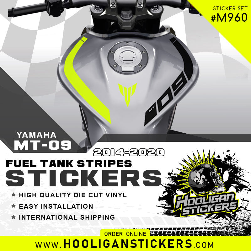 Yamaha MT-09 curve fuel tank stickers [M960]