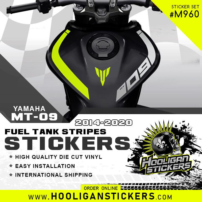 Yamaha MT-09 curve fuel tank stickers [M960]