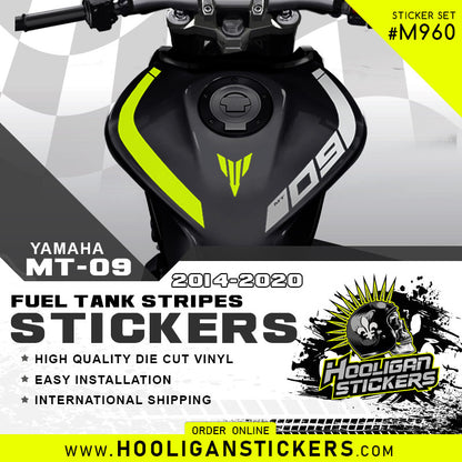 Yamaha MT-09 curve fuel tank stickers [M960]