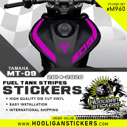 Yamaha MT-09 curve fuel tank stickers [M960]