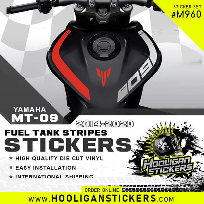 Yamaha MT-09 curve fuel tank stickers [M960]