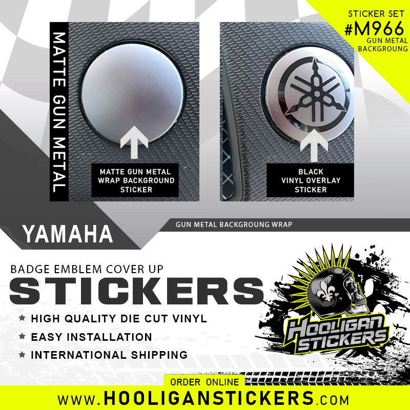 Valhalla emblem blackout chrome badge cover-up sticker kit (G314)