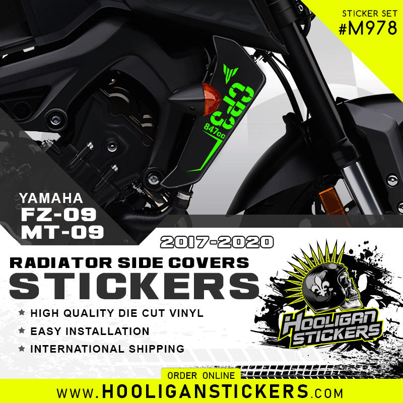 Yamaha FZ-09/MT-09 CP3 radiator covers sticker [M978]