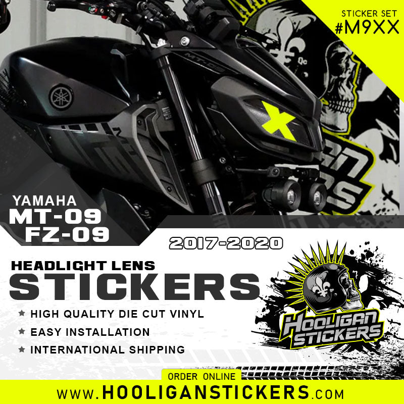 FZ-09 / MT-09 Headlight LENS XX Stickers [M9XX]