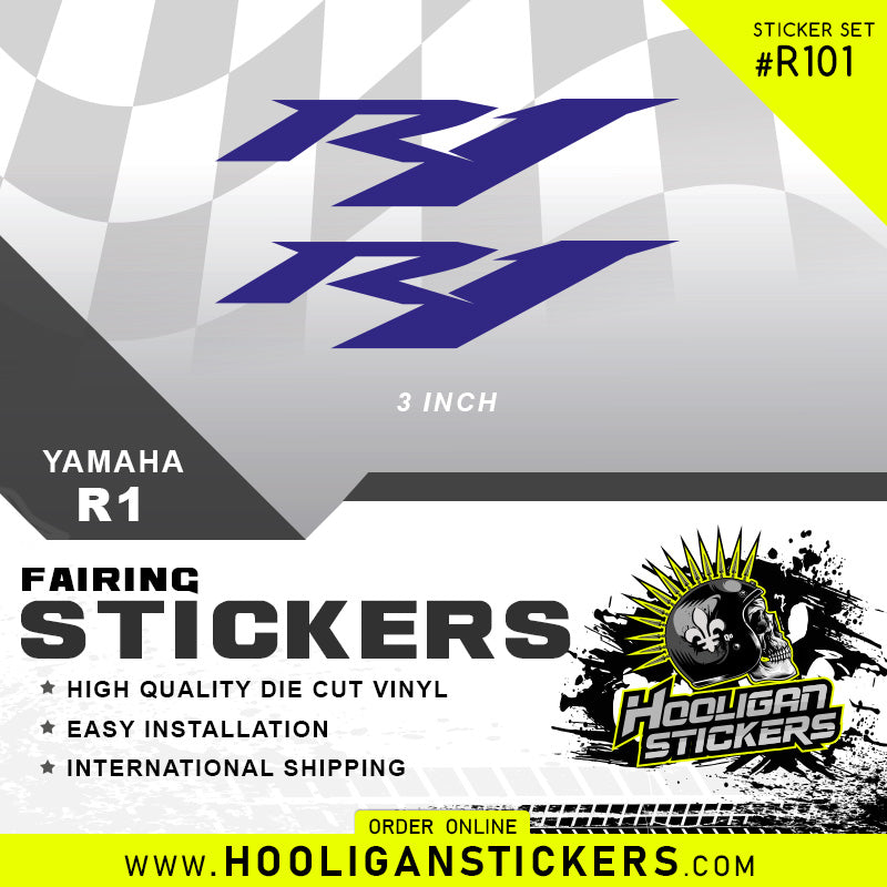 Yamaha R1 fairing decals sticker set [R101] – Hooligan Stickers