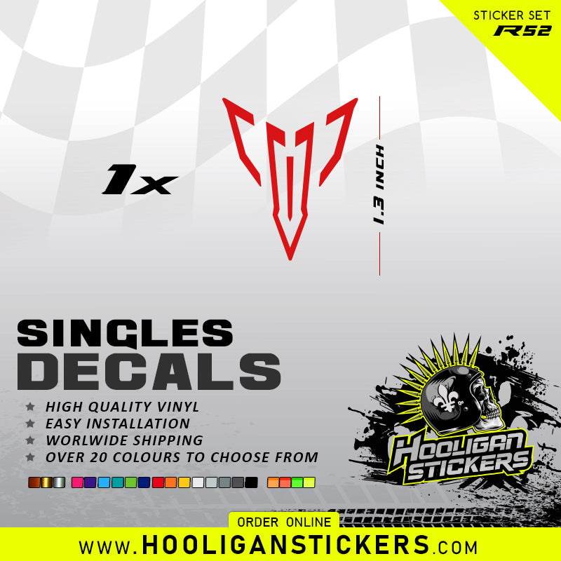 red Single decal custom Yamaha MT logo [R52]