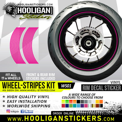 pink 6mm wheel rim decals custom vinyl stickers [WS01]