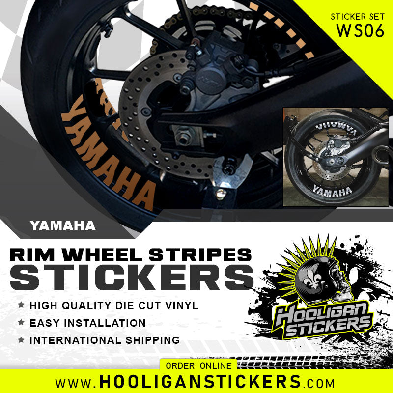 Yamaha WHEEL RIM DECALS curve and extend onto the lip [WS06]