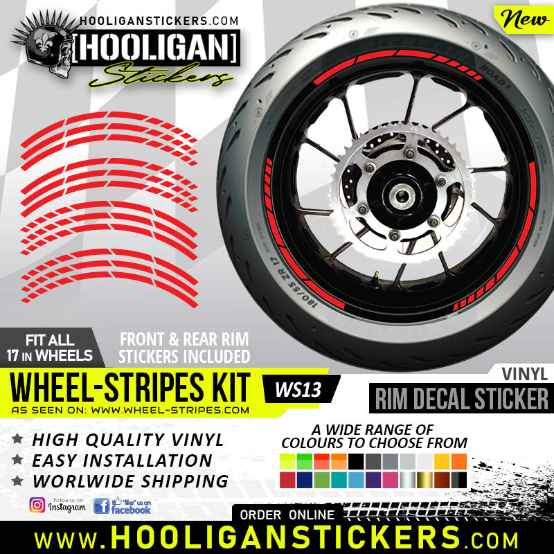 Unbranded WHEEL STRIPES 10mm lip rim stickers decal [WS13]