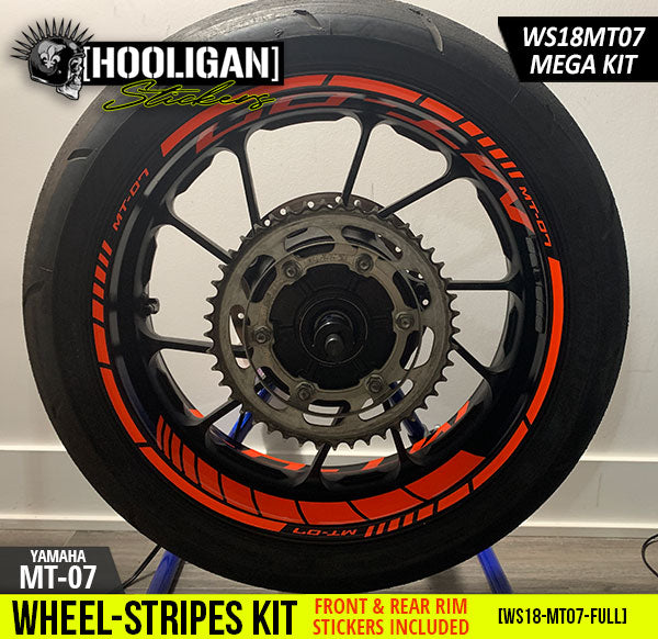 YAMAHA MT-07 WHEEL-STRIPES STICKERS FULL RIM KIT [WS18-MT07-FULL ...