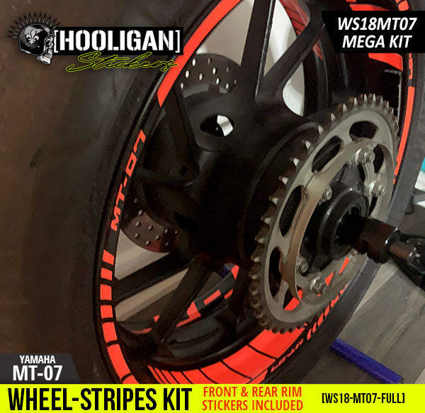 YAMAHA MT-07 WHEEL-STRIPES STICKERS FULL RIM KIT [WS18-MT07-FULL ...