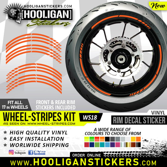 Unbranded WHEEL STRIPES 10mm lip rim stickers decal [WS18]