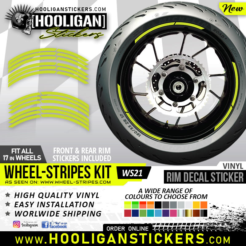 Unbranded WHEEL STRIPES 10mm lip rim stickers decal [WS21]