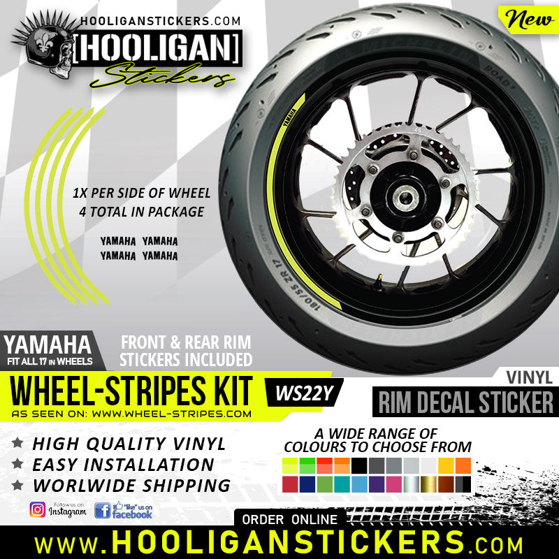 YAMAHA WHEEL STRIPES 10mm lip rim stickers decal [WS22Y] – Hooligan ...