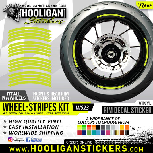 Unbranded WHEEL STRIPES 10mm lip rim stickers decal [WS23]