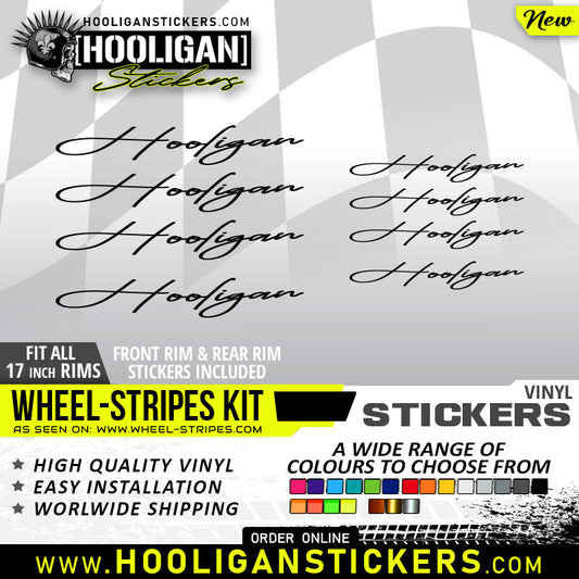 HOOLIGAN STICKER script Decals rim stickers WS44