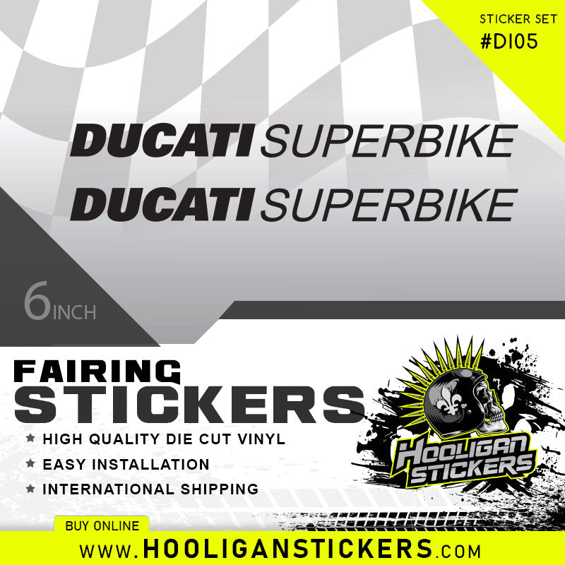 DUCATI SUPERBIKE fairing 6 inch sticker [DI05]