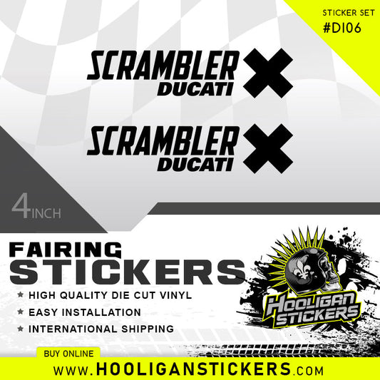 DUCATI SCRAMBLER X fairing 4 inch sticker [DI06]